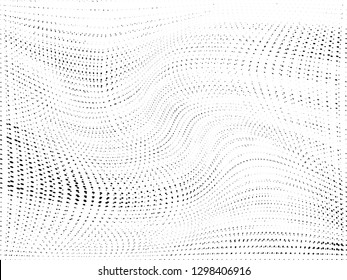 Abstract Halftone gradient dots background. Black white grunge texture. Pop Art circle comic pattern. Polka dots wave ornament vector pattern. Template for presentation flyer, business cards, stickers