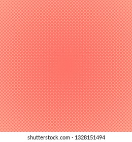 Abstract halftone gradient dots background. Vector illustration. Pink Coral - trendy color