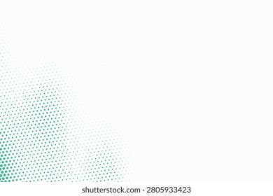 Abstract halftone gradient with green-tinted geometric pattern dots