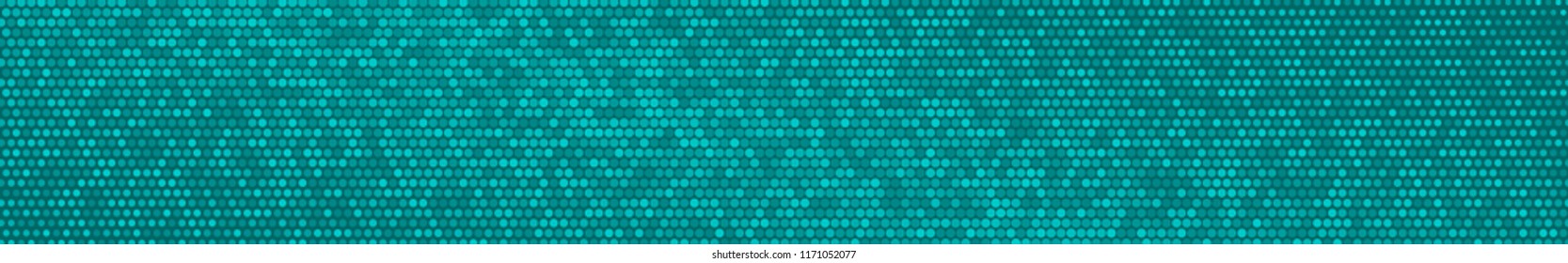 Abstract halftone gradient horizontal banner in randomly shades of light blue colors