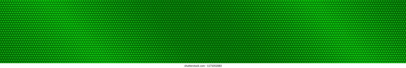 Abstract halftone gradient horizontal banner in green colors