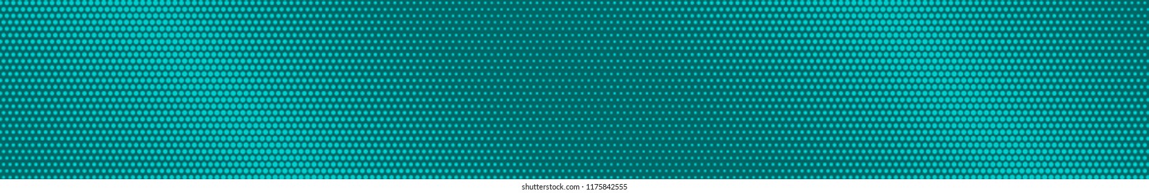 Abstract halftone gradient horizontal banner in light blue colors
