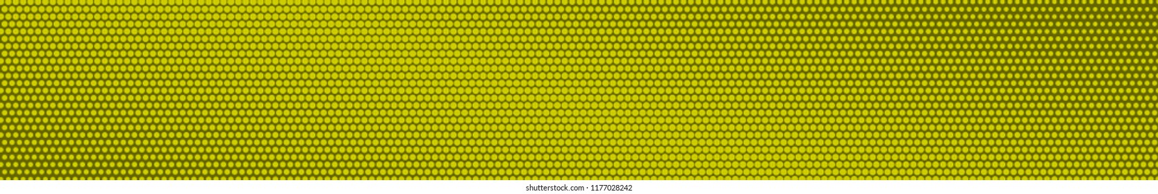 Abstract halftone gradient horizontal banner in yellow colors
