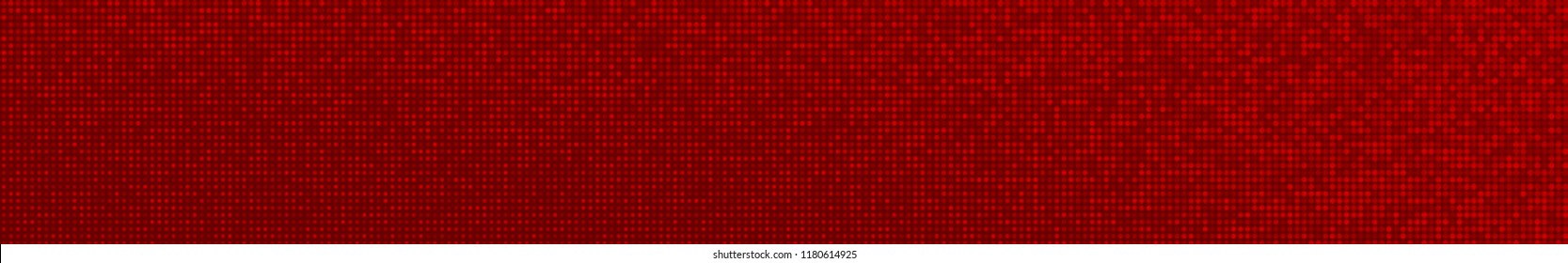 Abstract halftone gradient horizontal banner in randomly shades of red colors