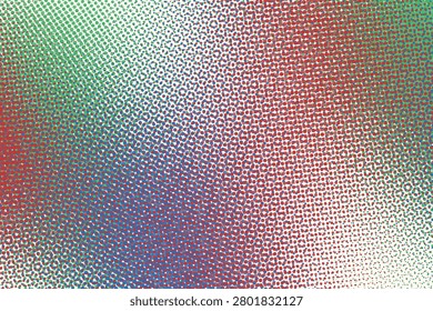 Abstract halftone gradient of red, green, blue, and yellow dots
