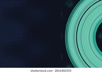 Abstract halftone gradient sweep with teal and dark blue tones digitalart