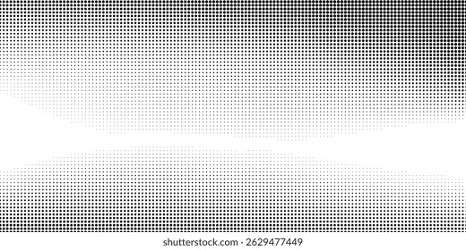 Abstract  halftone gradient texture. Vanishing polka dot background. Repeating dots gradation pattern simple
