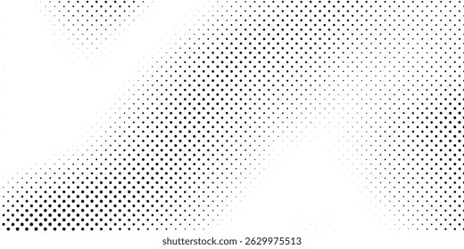 Abstract  halftone gradient texture. Vanishing polka dot background. Repeating dots gradation pattern simple abstract