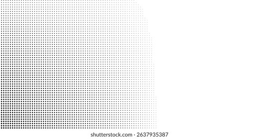 Abstract halftone gradient texture. Vanishing polka dot background. Repeating dots gradation pattern simple abstract art