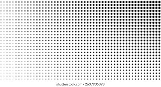 Abstract halftone gradient texture. Vanishing polka dot background. Repeating dots gradation pattern simple
