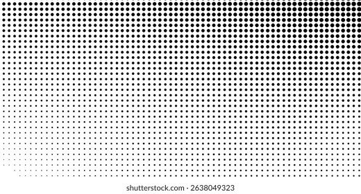 Abstract halftone gradient texture. Vanishing polka dot background. Repeating dots gradation pattern background modern abstract