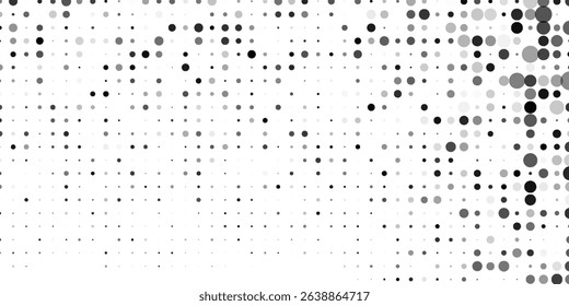 Abstract halftone gradient texture. Vanishing polka dot background. Repeating dots gradation modern simple