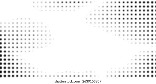 Abstract halftone gradient texture. Vanishing polka dot background. Repeating dots modern abstract