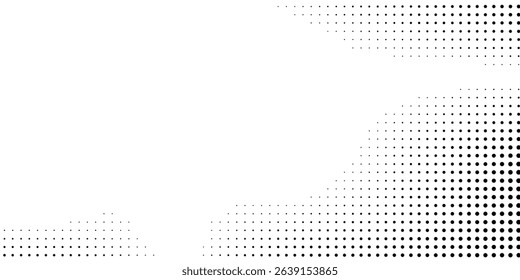 Abstract halftone gradient texture. Vanishing polka dot background. Repeating dots modern abstract simple art