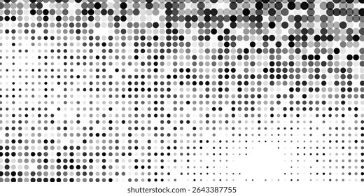 Abstrakte Rastergradientenstruktur. Fluchtende Polka Dot Modern
