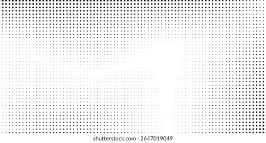 Abstract halftone gradient texture. Vanishing polka dot background. Repeating dots gradation pattern vector simple
