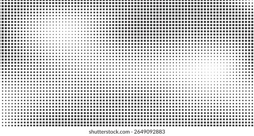 Abstract halftone gradient texture. Vanishing polka dot background design