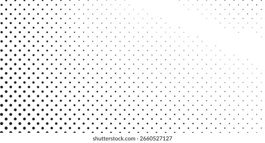 Textura de degradado semitono Abstractas. Fondo de lunares desapareciendo. Diseño de puntos repetitivos arte moderno abstracto