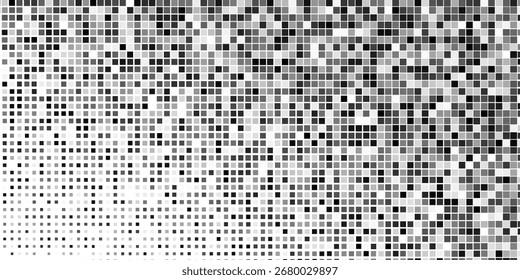 Abstrakte Rastergradientenstruktur. Verschwindender Polka-Punkt-Hintergrund. Wiederholende Punkte Gradation Kunst modernes Design abstract