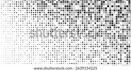 Abstract halftone gradient texture. Vanishing polka dot background. Repeating dots gradation pattern modern