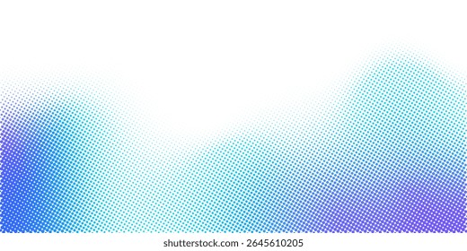 Abstract halftone gradient texture. Vector dotted grunge background for poster, overlay, cover, card. Pixelated retro backdrop