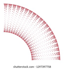 abstract halftone gradient triangle in curve