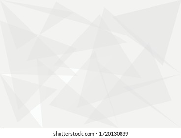 Abstract halftone gray backdrop with transparent triangles in white and black tones in modern style, geometric monochrome background