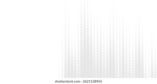 Gradiente de puntos grises semitono Abstractas sobre fondo blanco, diseño inclinado retorcido curvado o patrón de líneas onduladas, Plantillas para tarjetas de visita, folletos, carteles, cubiertas. Vector eps10