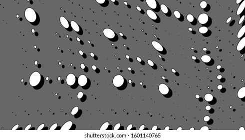 Abstract halftone gray dots. Vector pop art texture. Grunge wave pattern