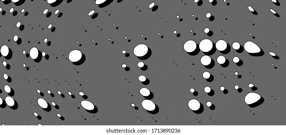 Abstract halftone gray dots. Vector pop art texture. Grunge wave pattern