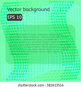 Abstract halftone green background eps10