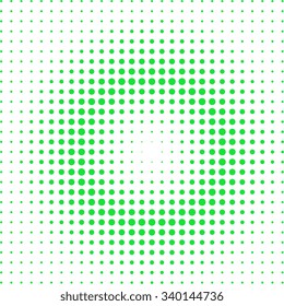 Abstract halftone green and white vector background