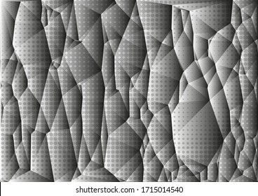 
Abstract halftone grey dotted backdrop vector illustration in white and black tones in pop art style, geometric monochrome background

