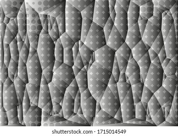 
Abstract halftone grey dotted backdrop vector illustration in white and black tones in pop art style, geometric monochrome background
