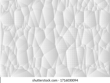 Abstract halftone grey dotted backdrop vector illustration in white and black tones in pop art style, geometric monochrome background