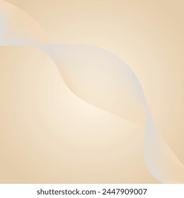 Abstractas Gris semitono y melocotón onda lisa sobre un fondo marrón. Diseño curvo inclinado torcido o patrón de líneas onduladas, Plantillas para tarjetas de visita, folletos, carteles, cubiertas. Editable. EPS 10.