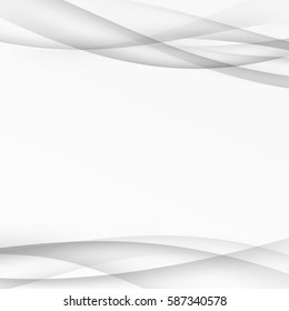 Abstract halftone grey wave lines card with modern transparent grey swoosh streak composition background. Vector illustration