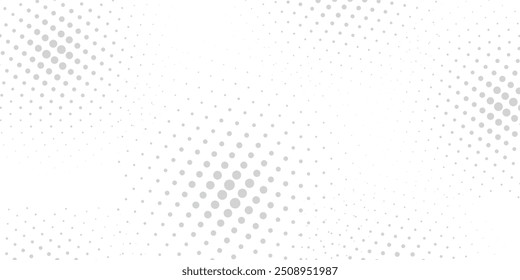 abstract halftone grey and white vector background. Grunge effect dotted pattern.