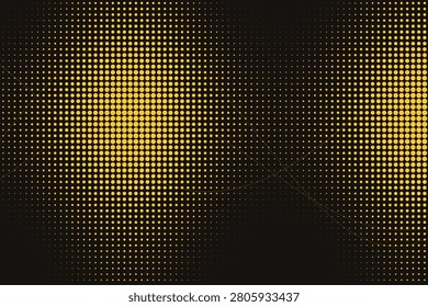 Abstract halftone grid with yellow and black dot pattern dotpattern yellowblack