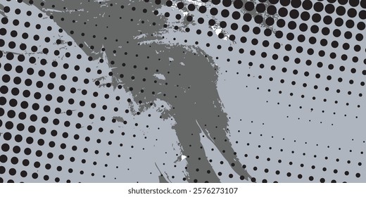 Abstract halftone grunge black ink brush stroke  Black brush splashes isolated simple