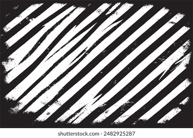 Abstract Halftone Grunge Grid: Black and White Stripe Line Vector Background