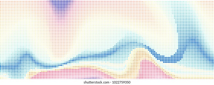 Abstract halftone header. Vector futuristic backdrop