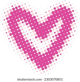 Icono del vector cardiaco de semitono abstracto