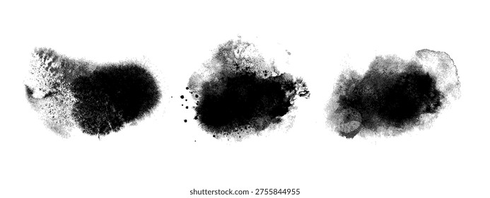 Abstract halftone ink blob