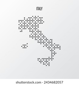 Abstract halftone Italy map isolated on white background. Vector illustration