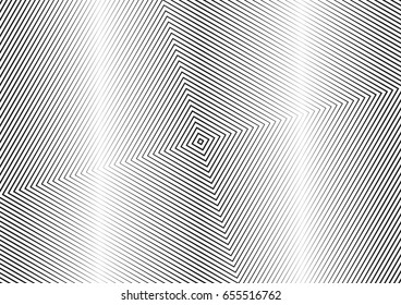 Abstract halftone line background. Monochrome pattern with varying line thickness square.  Vector modern pop art texture for poster, sites, business cards, cover, postcard, design, labels, stickers.