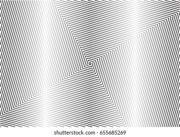 Abstract halftone line background. Monochrome pattern with varying line thickness square.  Vector modern pop art texture for poster, sites, business cards, cover, postcard, design, labels, stickers.
