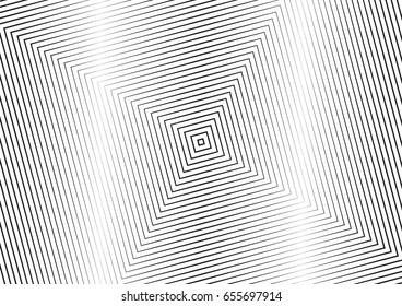 Abstract halftone line background. Monochrome pattern with varying line thickness square.  Vector modern pop art texture for poster, sites, business cards, cover, postcard, design, labels, stickers.