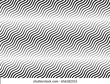 Abstract halftone line background. Monochrome pattern with varying line thickness square.  Vector modern pop art texture for poster, sites, business cards, cover, postcard, design, labels, stickers.
