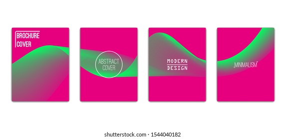 Abstract halftone linear geometric covers . Modern minimalistic template gradient design for web.  Future poster flyer halftone gradients patterns. Vector illustration EPS10